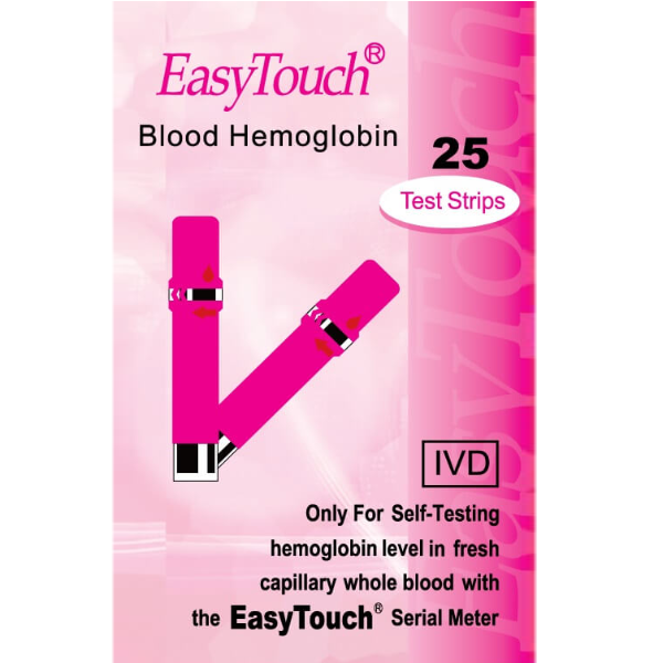 Hemoglobino tyrimo juostelės EasyTouch®  (25 vnt.)