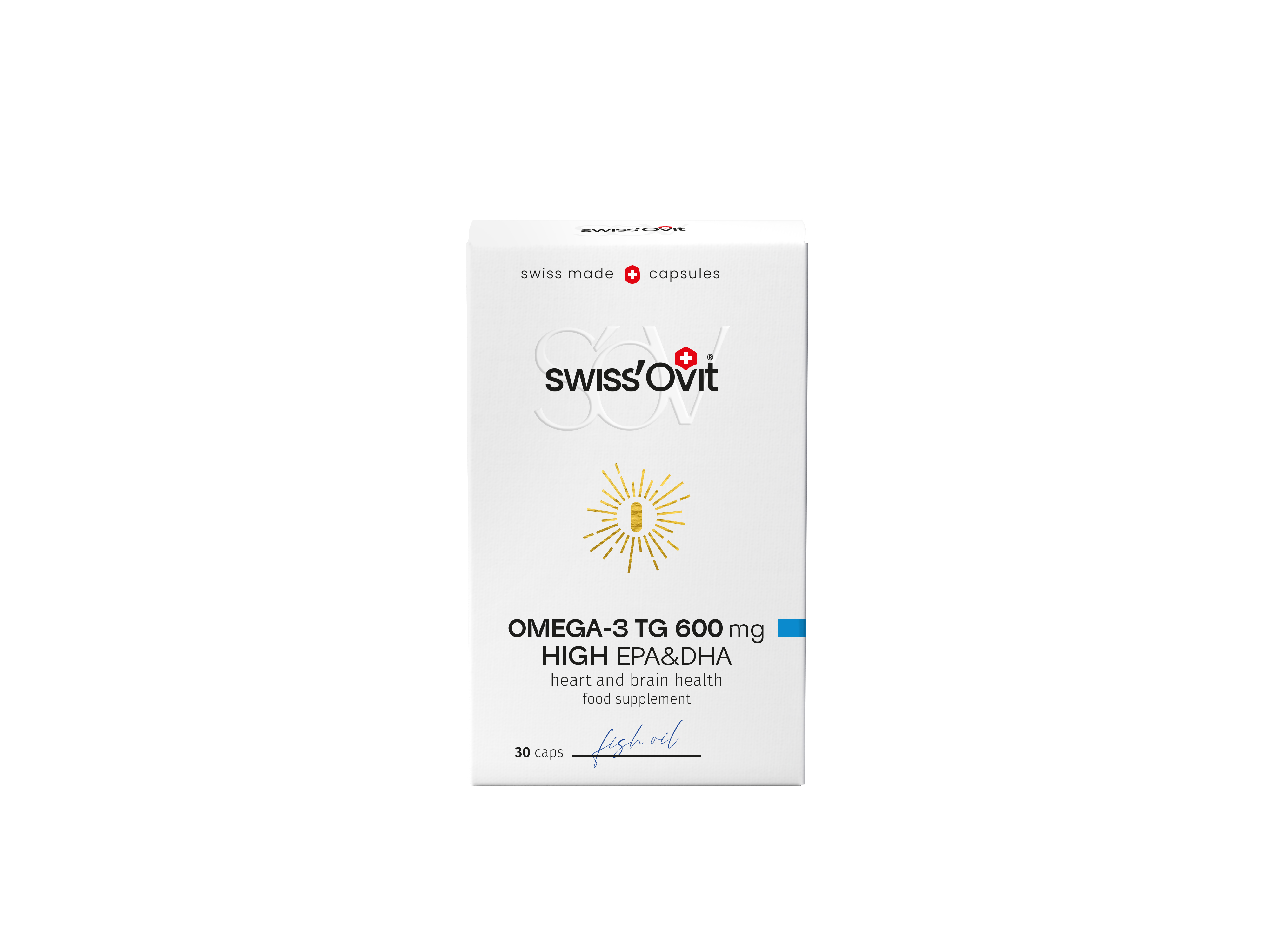 SwissOvit OMEGA-3 TG 600 mg žuvų taukai, 30 kapsulių