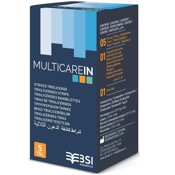 Trigliceridų tyrimo juostelės multiCare-in® (5 vnt.)