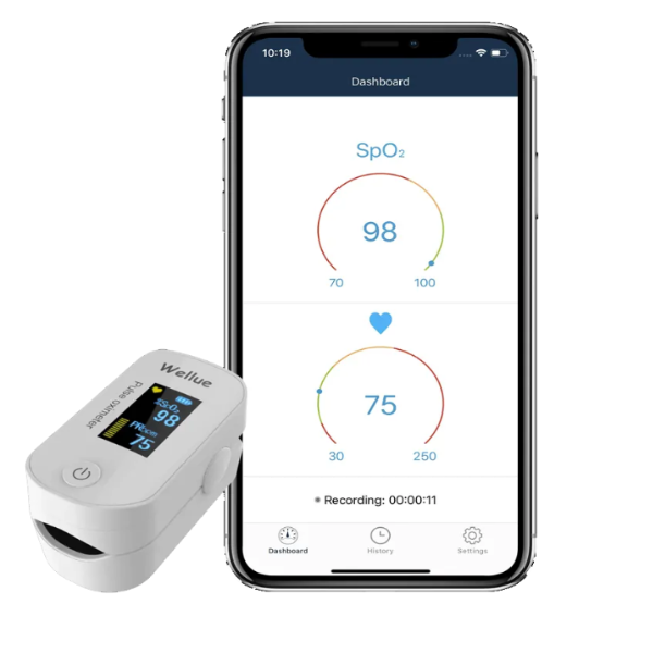 Piršto pulsoksimetras FS20F bluetooth