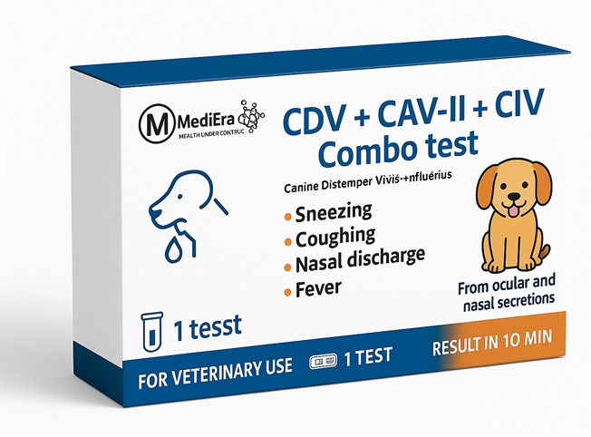 CDV + CAV-II + CIV Ag testas