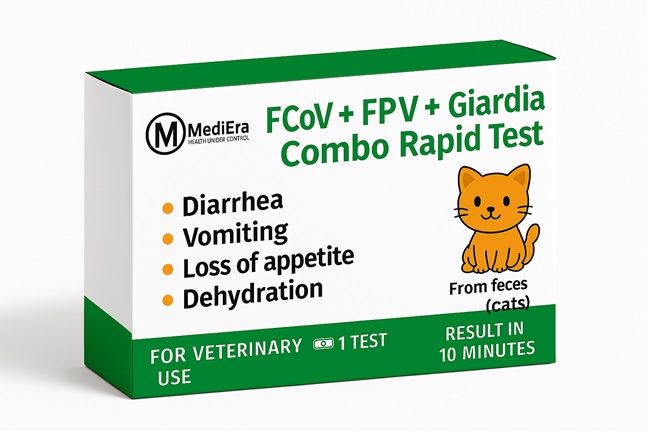 FCoV + FPV + Giardia lamblia Ag testas